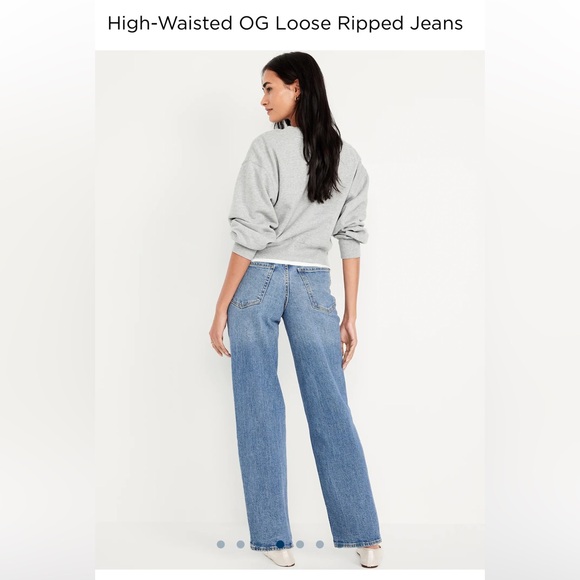 Old Navy OG High-Wasited Loose Jeans - Picture 3 of 5